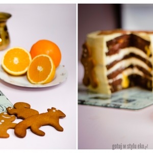 Tort piernikowo - pomarańczowy