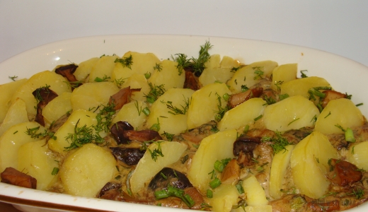 Zapiekanka grzybowa z ziemniakami