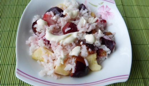 Waniliowy ryż z owocami