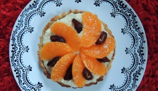 Kruche tartaletki z kremem jaglanym i mandarynkami