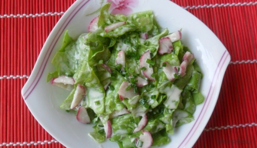 Zielona sałata z rzodkiewką 