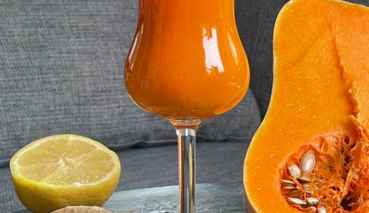 Shot pomarańczowy z marchewką i dynią