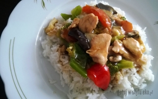 Kurczak z warzywami - chińszczyzna