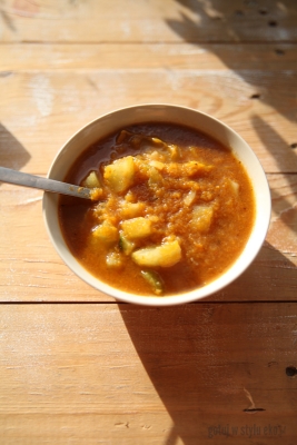 Zupa dyniowa z ziemniakami