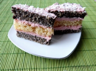 Ciasto makowo-biszkoptowe 