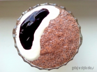 Pudding chia na czekoladowej wodzie kokosowej :) 