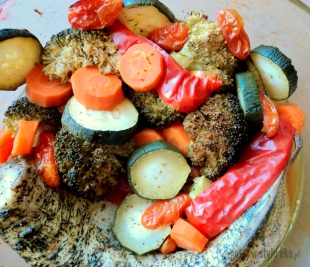 Szczupak pieczony z koperkiem i warzywami :)