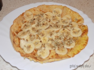 Waniliowy omlet z bananem