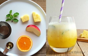 Z cyklu prosto i smacznie: ananasowo-pomarańczowy koktajl z miętą 