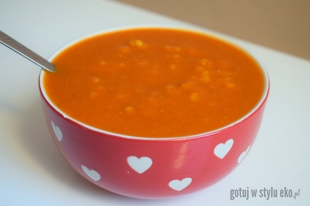Zupa pomidorowa - z pomidorów z puszki, z ryżem, najlepsza! :) 