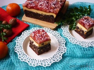 Ciasto serowo-makowe z galaretką