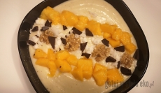 Budyń jaglany z mango i wanilią