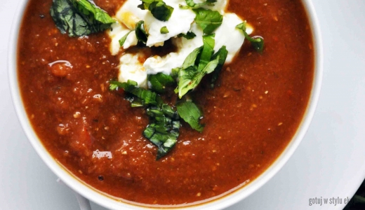 Kremowa zupa pomidorowa z soczewicy (bez glutenu, bez laktozy)