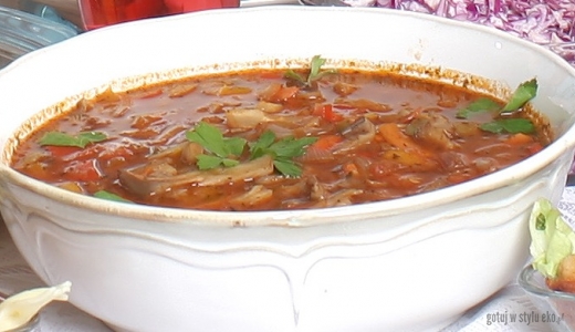 Zupa krem grzybowa z mini grzankami