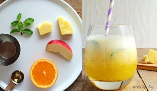 Z cyklu prosto i smacznie: ananasowo-pomarańczowy koktajl z miętą 