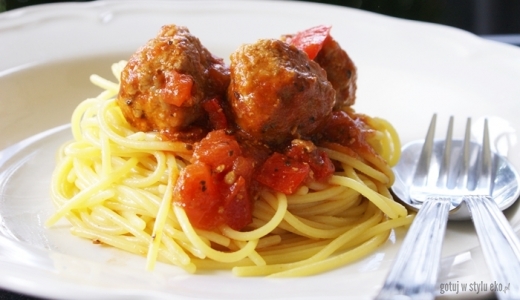 Spaghetti z pulpecikami LOW FODMAP