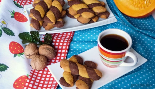Orzechowo-kakaowe ciasteczka kręcone 
