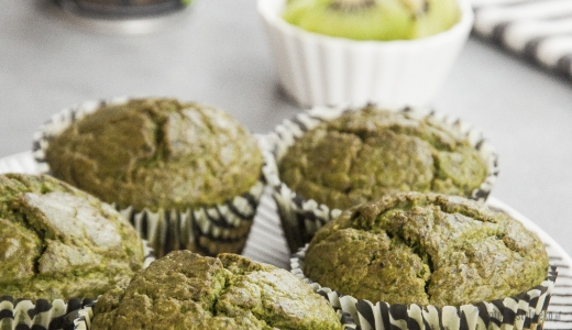 Zielone muffinki matcha ze szpinakiem 