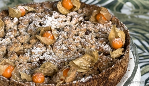 Szarlotka na orkiszowym spodzie 