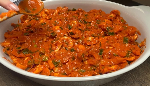 Polędwiczki z kurczaka w sosie warzywnym