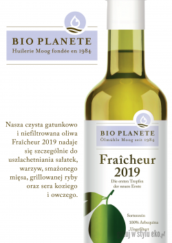 Niezwykła Oliwa z oliwek - Bio Planete Fraicheur 2019