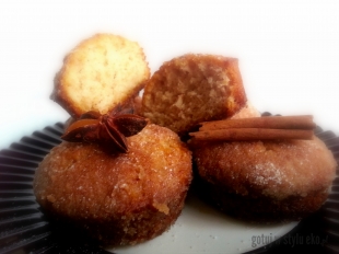 Muffiny jak pączki (doughnut muffins)