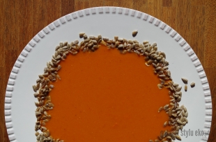 Zupa krem z pieczonej papryki i gruszki