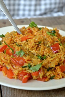 Paprykowy ryż basmati