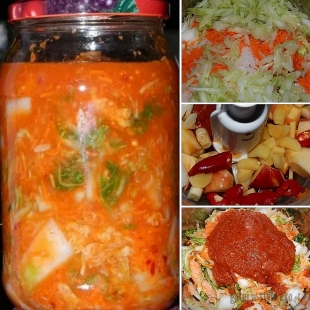 Kimchi - kapusta pekińska, ogórek, marchew, rzodkiew daikon 