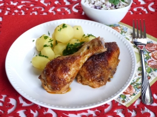 Mięso z kurczaka w chrzanowo - miodowej marynacie