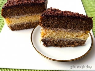 Ciasto kawowo-biszkoptowe z masą 