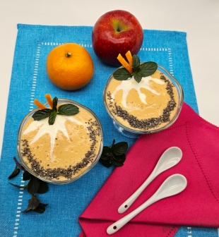 Smoothie z jabłka, gruszki i pomarańczy